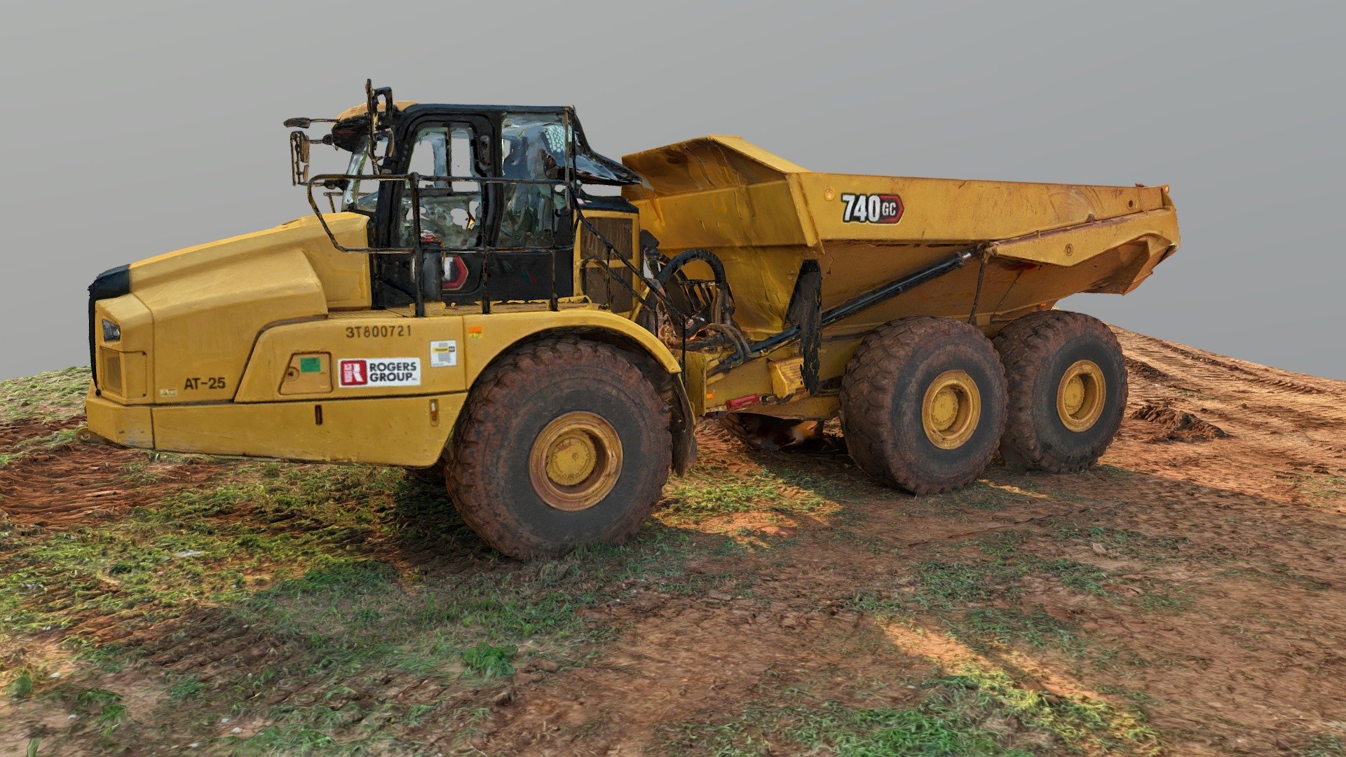 CAT 740 GC Three Axle Articulated Truck - 3D model by
