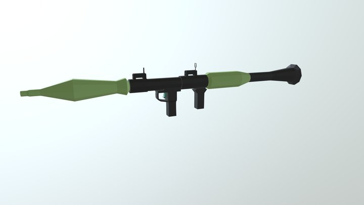 Low Poly RPG Weapon 3D Model