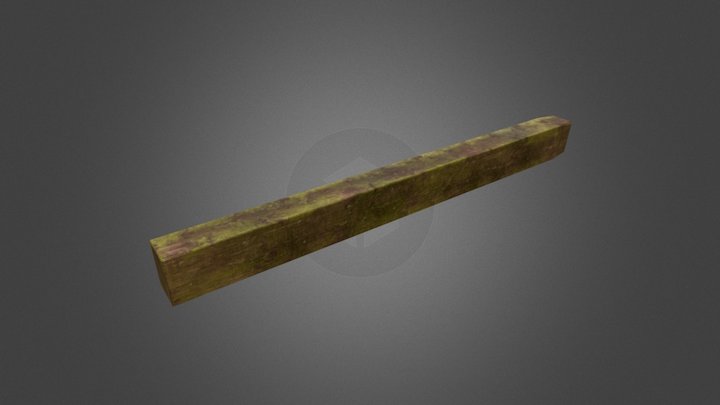 Wood Piece - low poly 3D Model