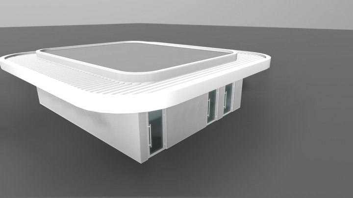 Будівля санвузла 2 3D Model