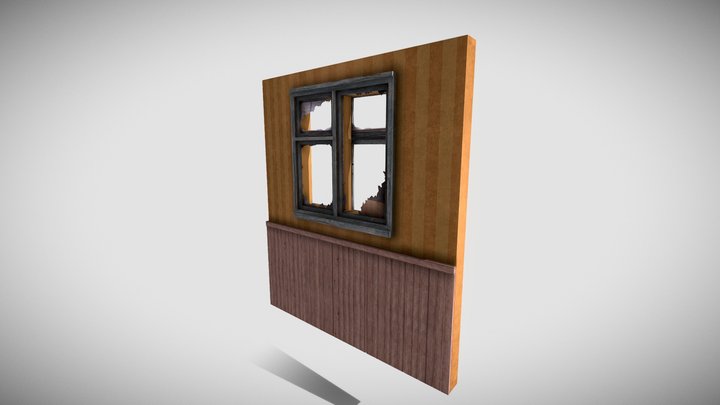 Soviet wall and window 3D Model