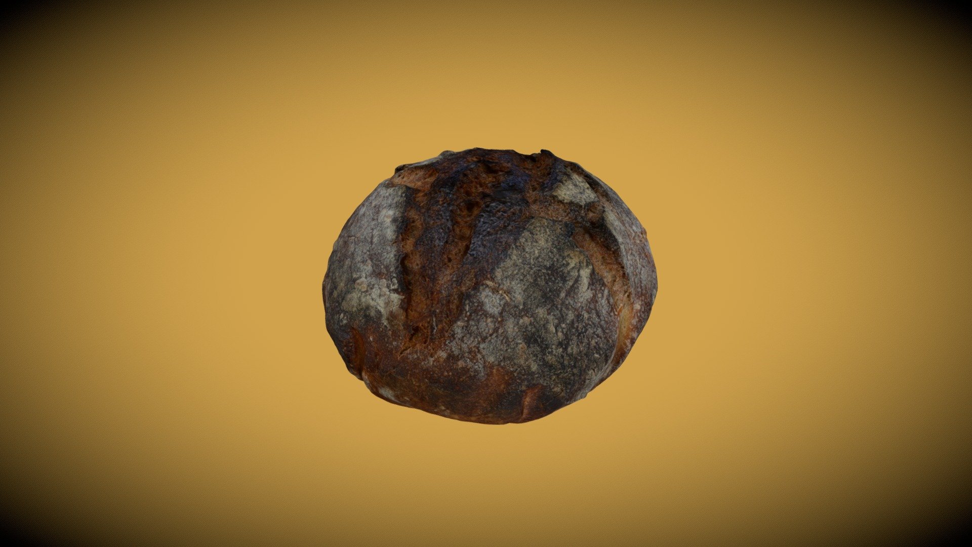 3D Model of Home made Rye Bread
