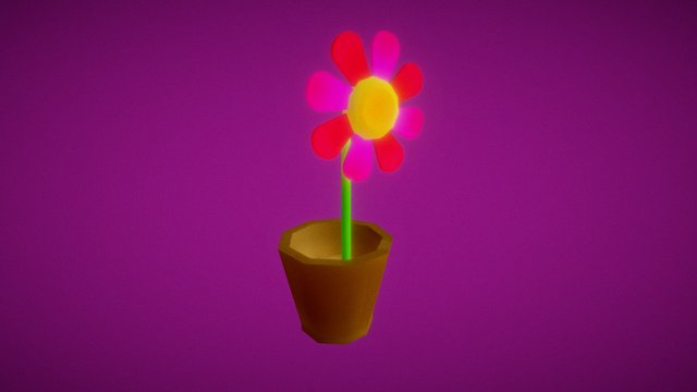 Flower Handpainted 3D Model