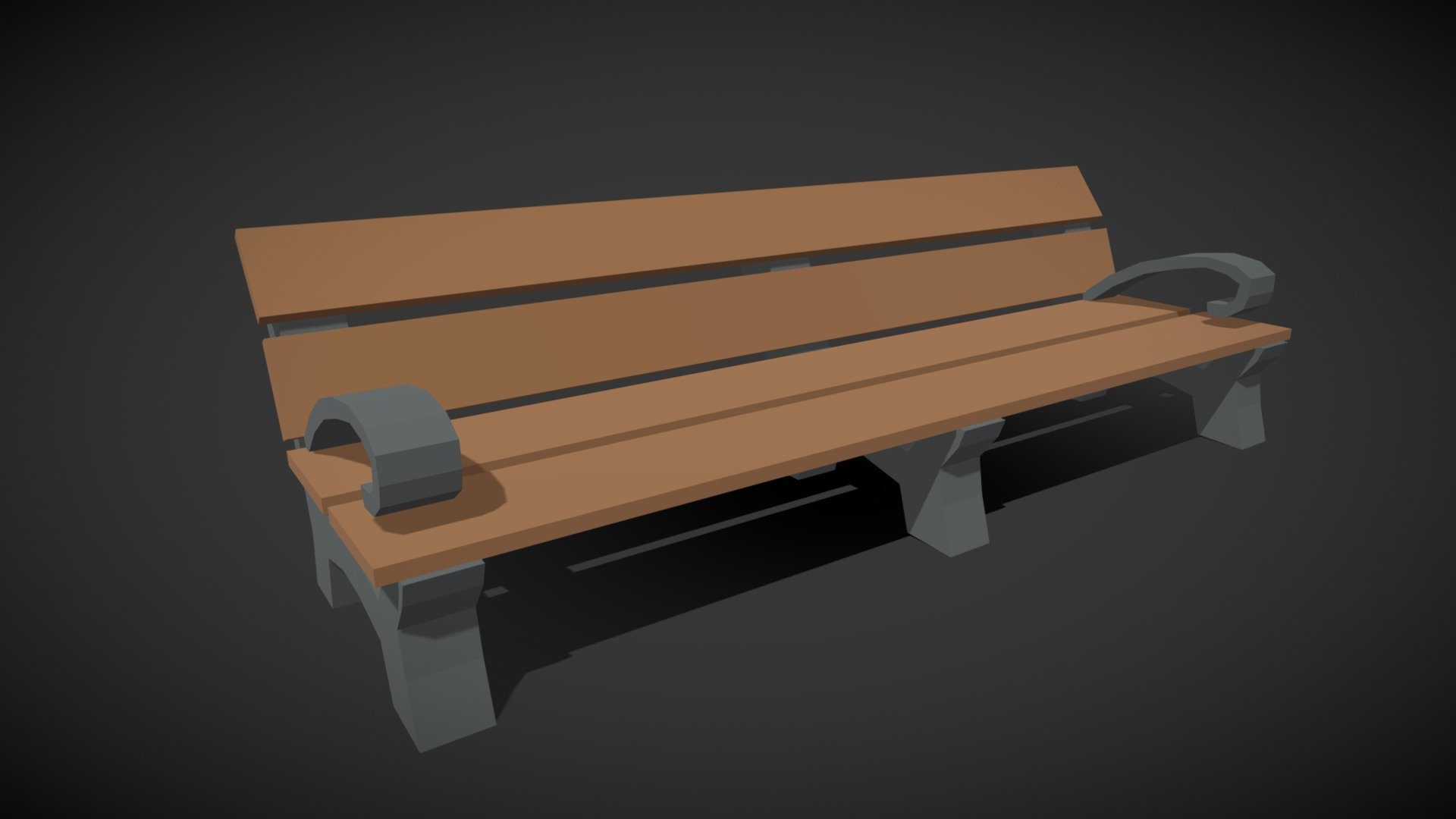 Lowpoly Park Bench - Buy Royalty Free 3D model by Blumbum Productions ...