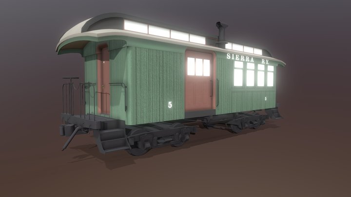 Sierra Railway Short Coaches 3D Model