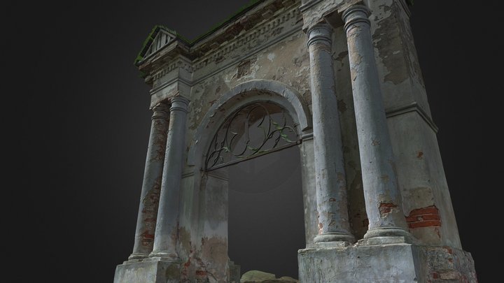 Old Entrance Gate Arc 3D Model