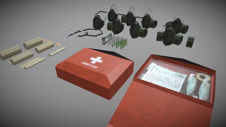 [PSX] Mini Medical Pack 3D Model