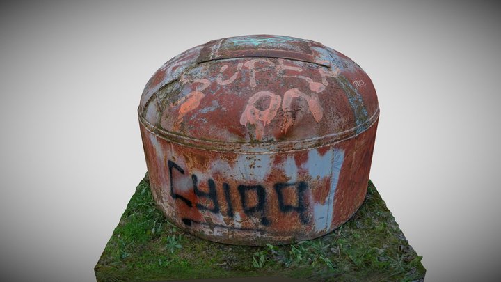 Old Rusty Garage Ventilation 3D Model