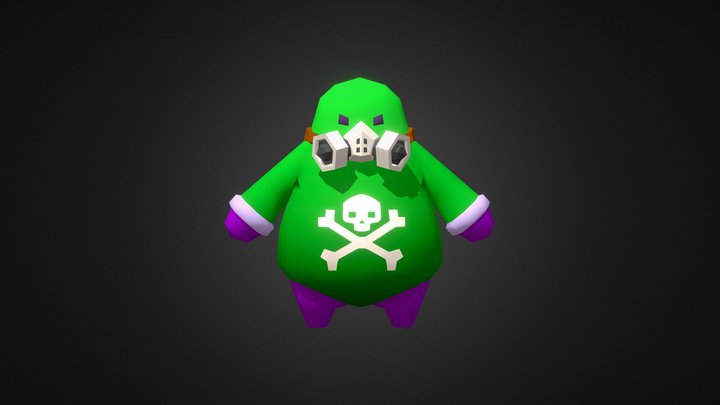 Stylized | Lowpoly | Poisonous Monster 3D Model