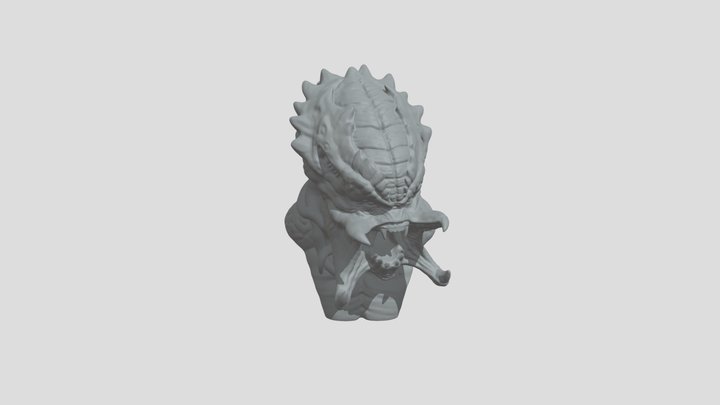 Predator Bust sculpture 3D Model