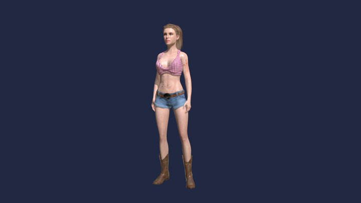 Country Girl II 3D Model