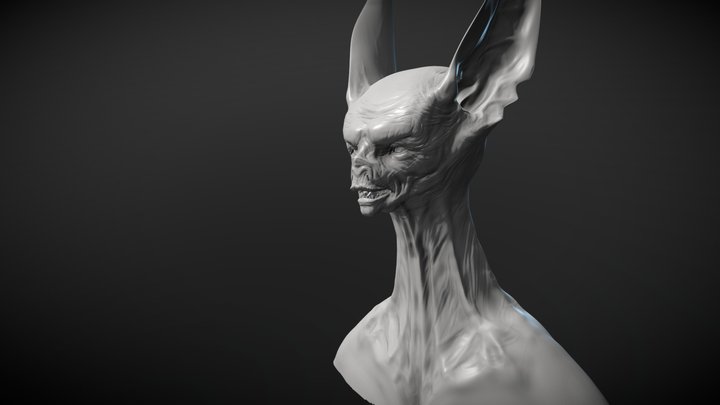 "Bat-Man" Sculpt Bust 3D Model