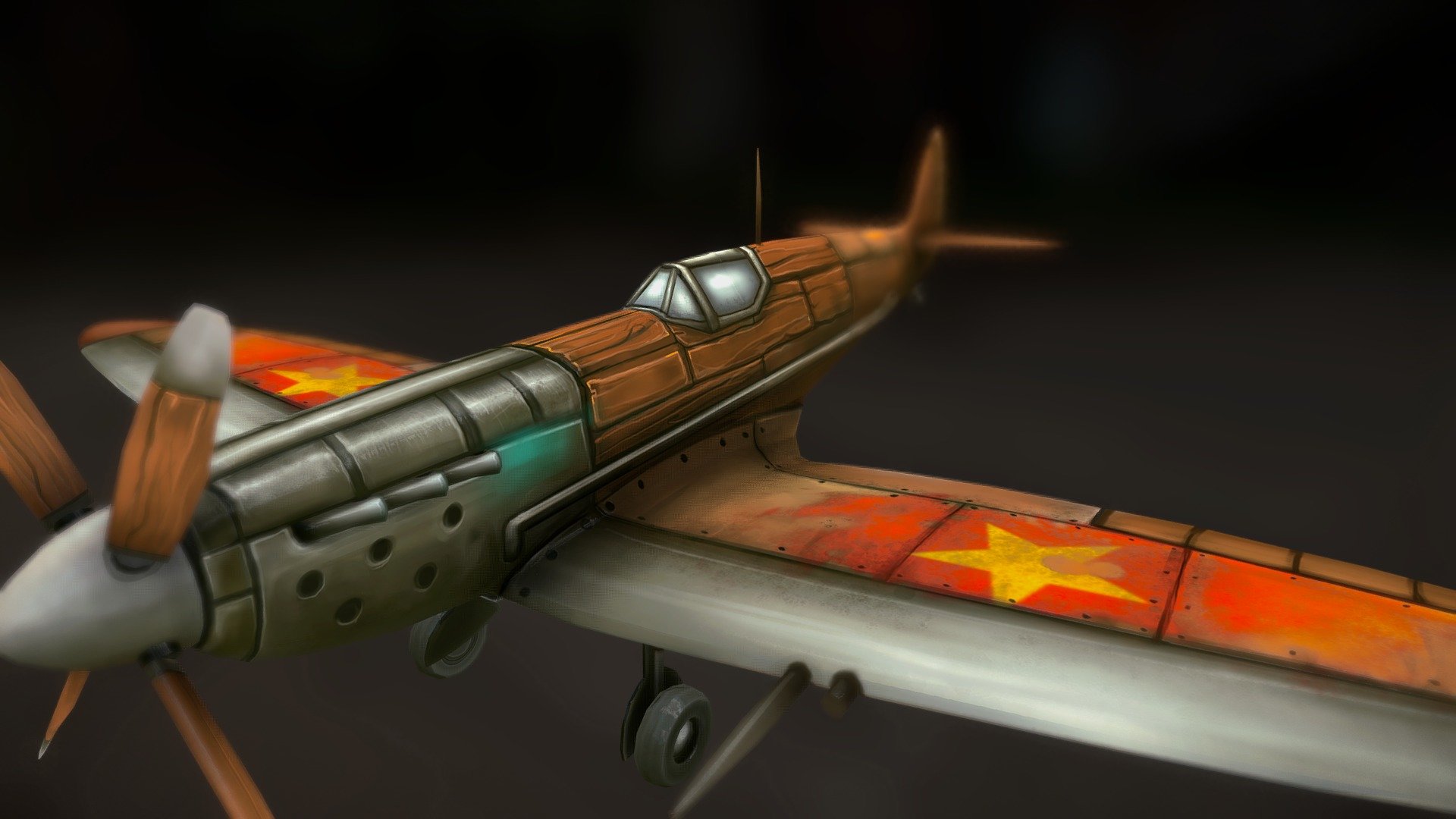 Vietnamese Hanpainted Spitfire
