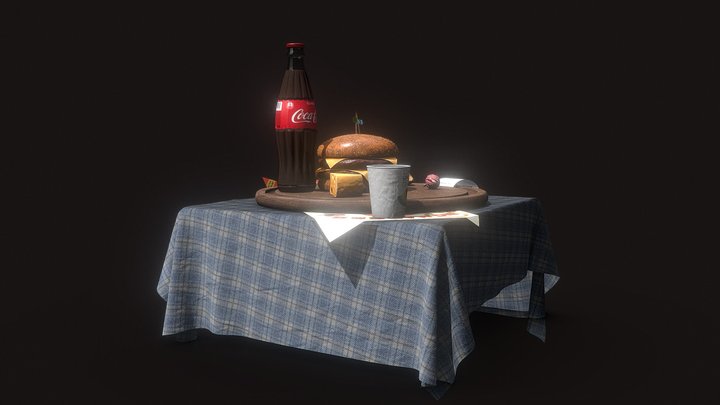 Breakfast Time! (Food Desk) 3D Model