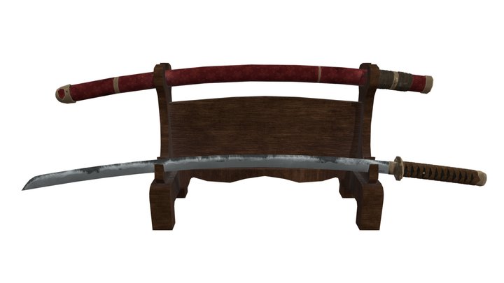 samurai sword 3D Model