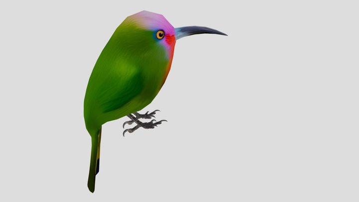 CIRIK CIRIK KUMBANG (RED-BEARDED BEE-EATER) 3D Model