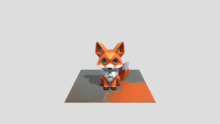 lowpoly fox hy3d 3D Model