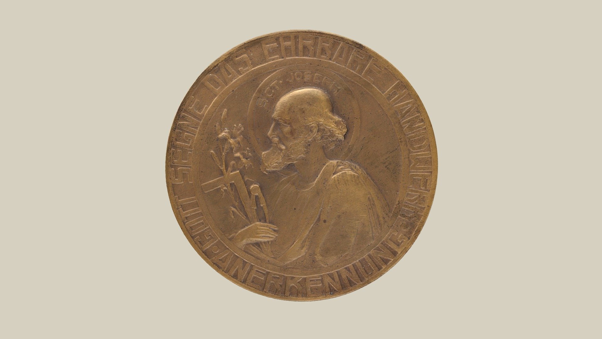 Medaille Baugewerbe — Sketchfab embed 3D viewer