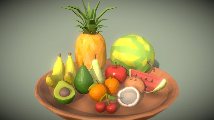 Low Poly Fruits v2