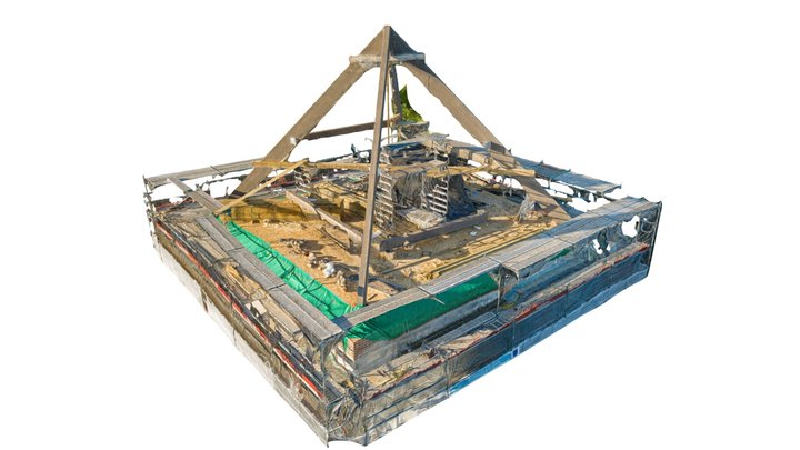 Construction Site Inspection - Roof Framework 3D Model
