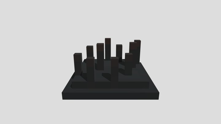 Burned Grass - Voxel 32x32 – Modello 3D gratuito STL