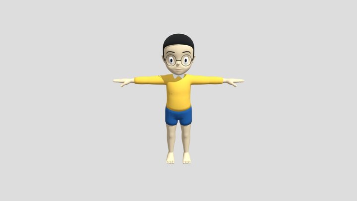 NOBITA FROM DOREAMON CARTOON CHARACTER 3D Model