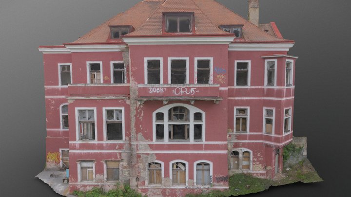 Red palace villa 3D Model