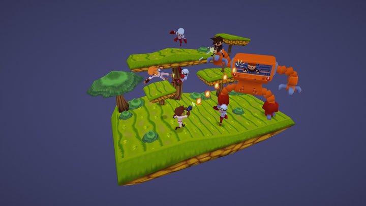 Gunstar Heroes Diorama 3D Model