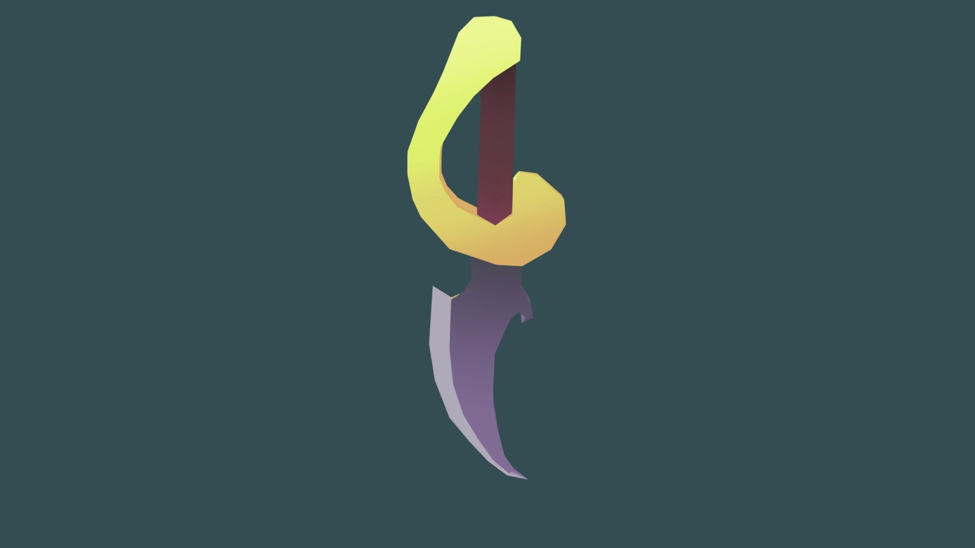 Low poly dagger