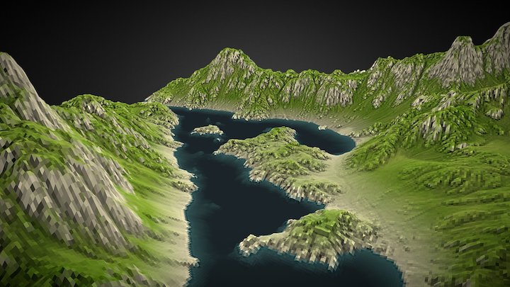 World Machine: Valley 1 3D Model