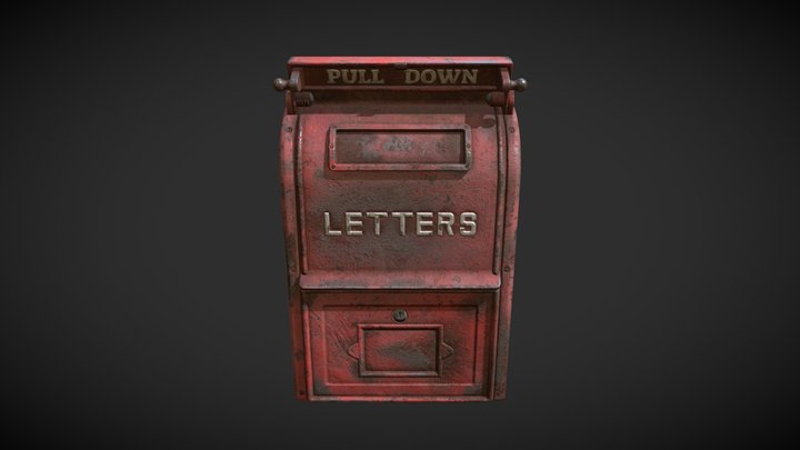 Old rusty mailbox 3D Model