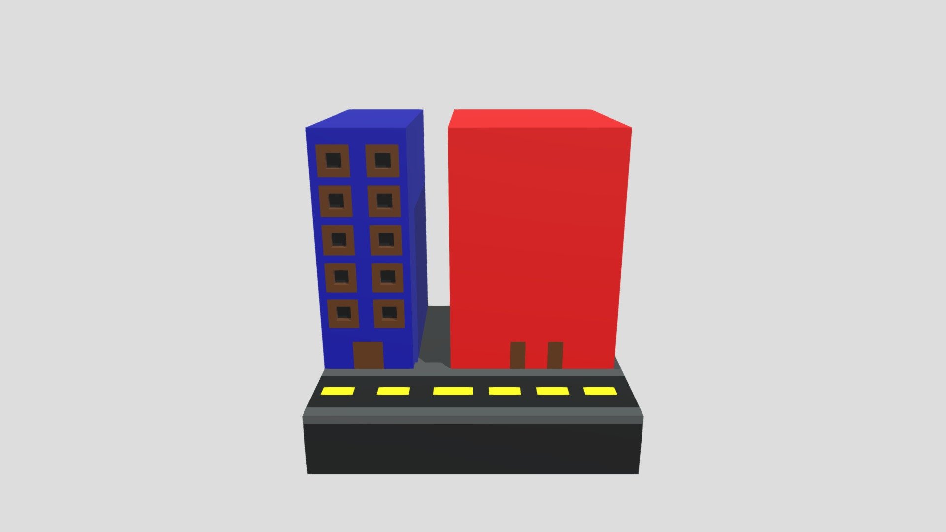 Two Buildings - 3D model by DJN13 [703c52a] - Sketchfab
