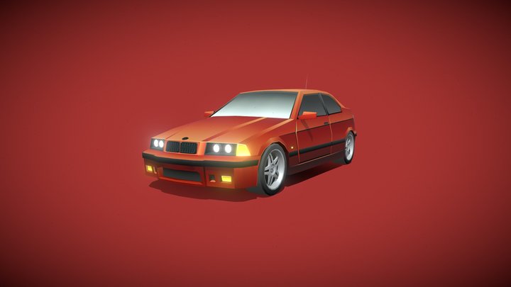 germanCar1Red 3D Model