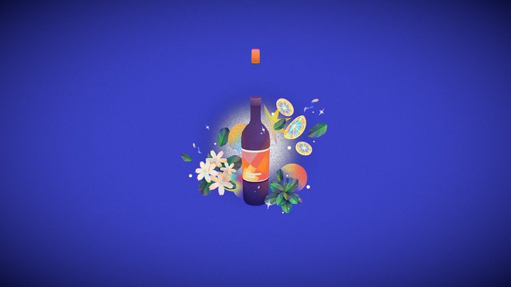 Components of Wine 3D Model