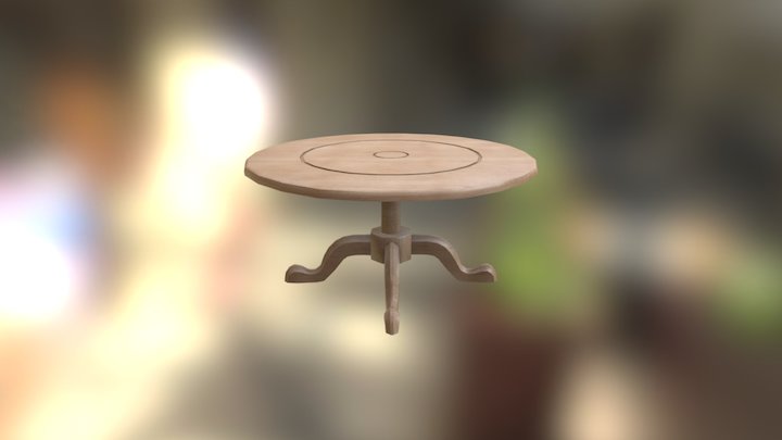 Circle Table 3D Model