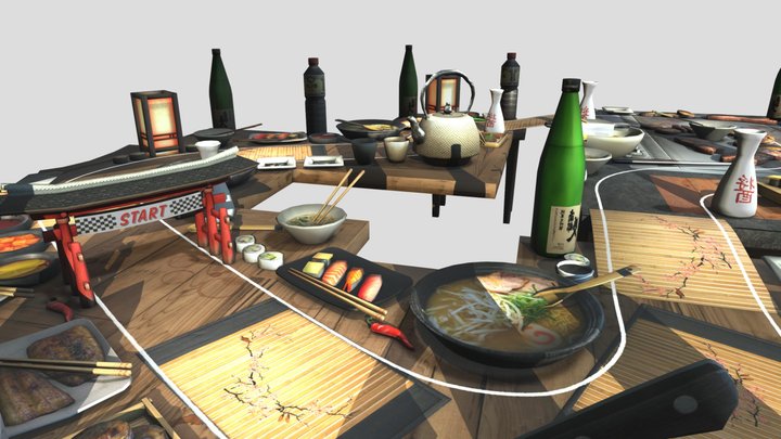 table top racing - teppanyaki go go – Gratis 3D-model STL