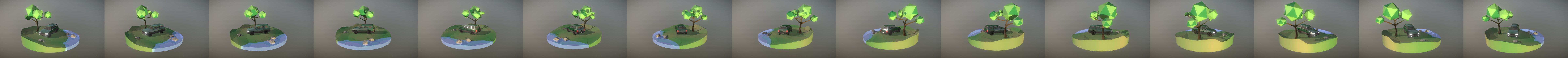 Subaru Forester '97 | Low Poly 3D Model