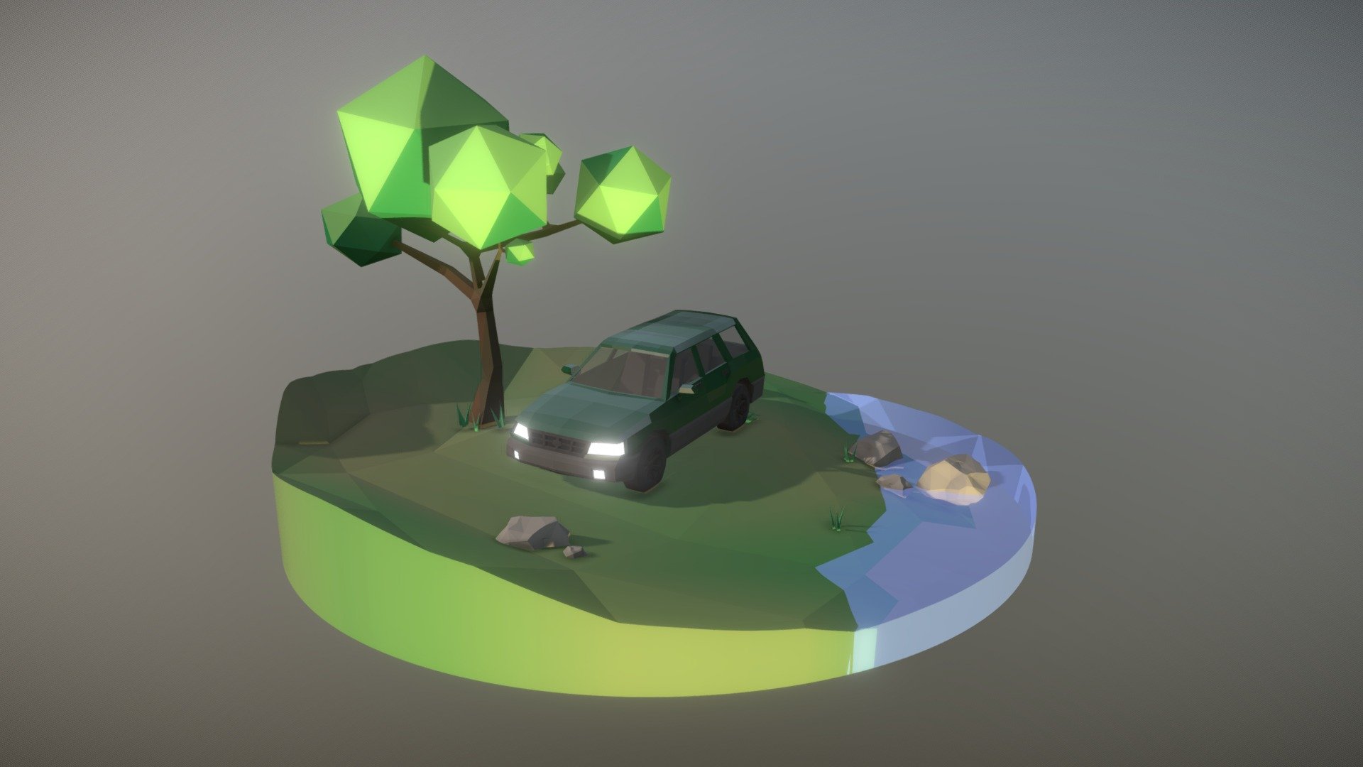 Subaru Forester '97 | Low Poly