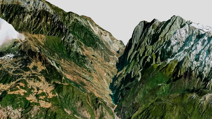 虎跳峡 Tiger Leaping Gorge 3D Model