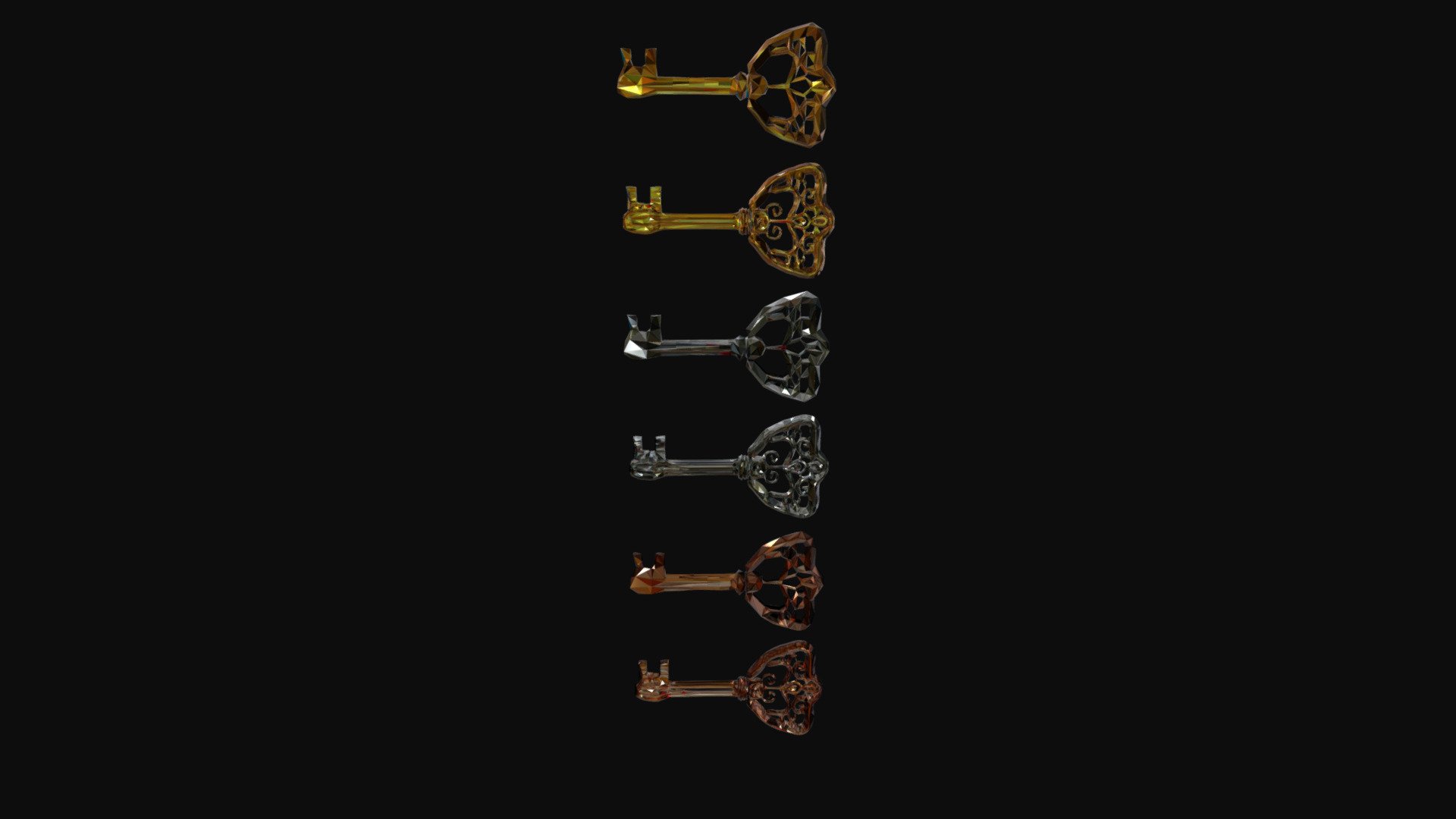 Ornamented Keys / Llaves Ornamentadas Download Free 3D model by