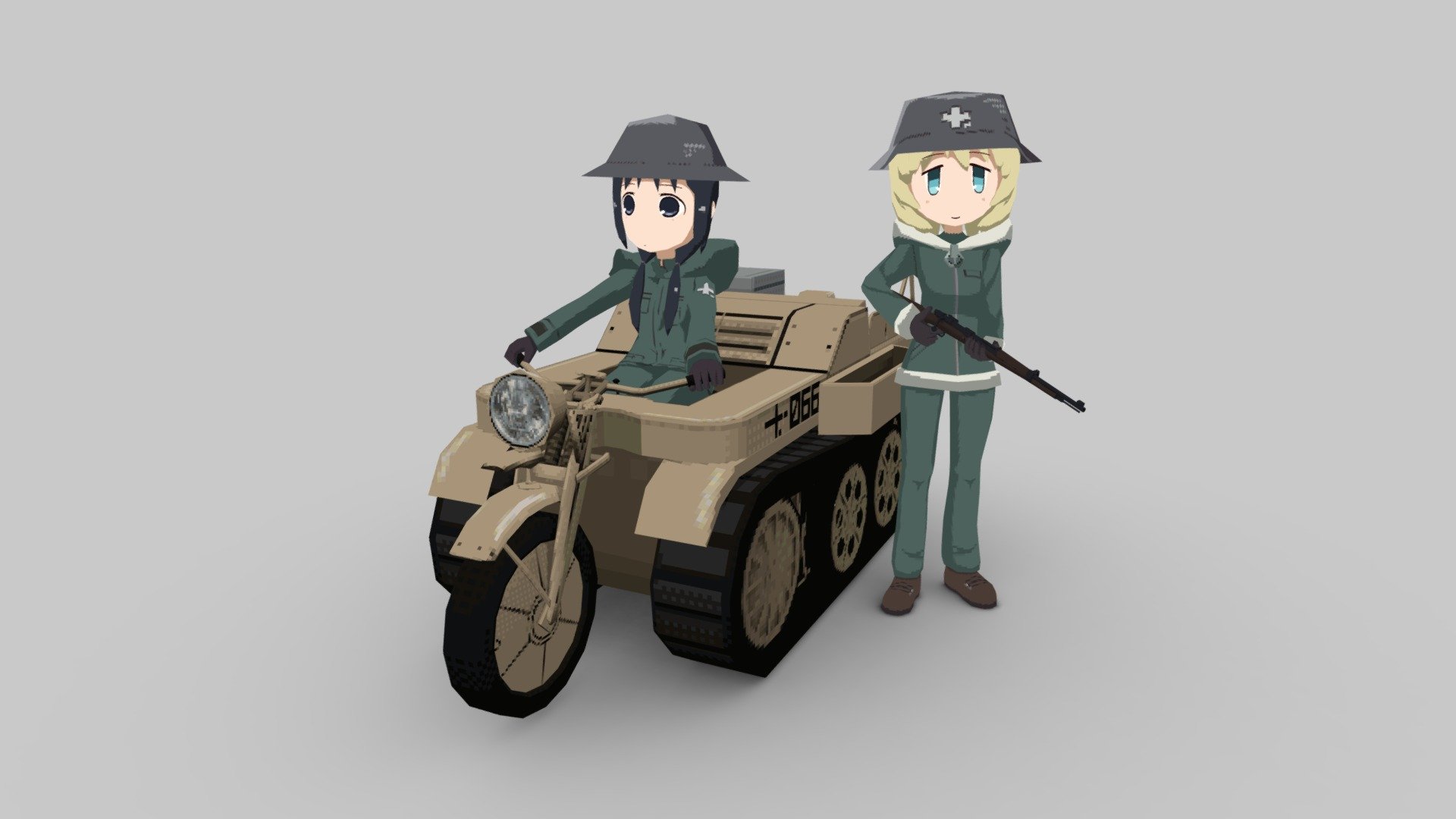 Yuuri and Chito from Girls Last Tour - 3D model by imgvertex ...