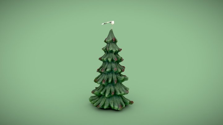 Christmas Tree Candle 3D Model
