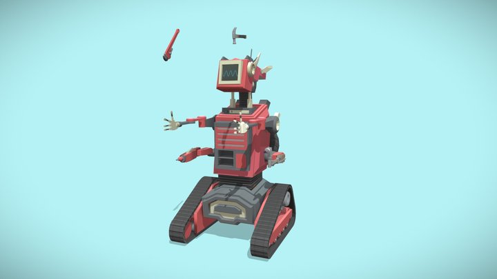 Game Art 2 - Mechanic Robuddy 3D Model