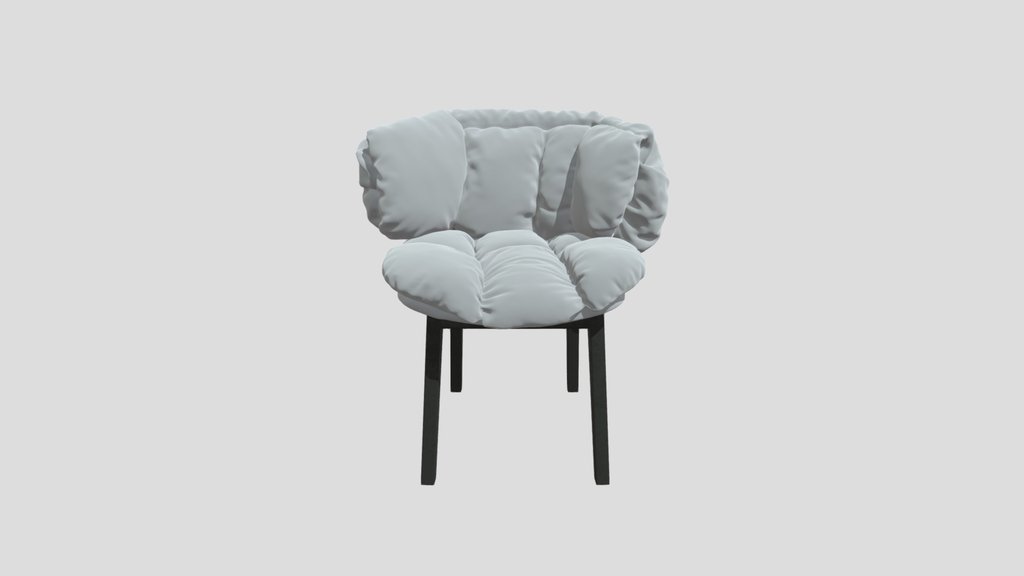 Edra Blue Velvet Dining Chair