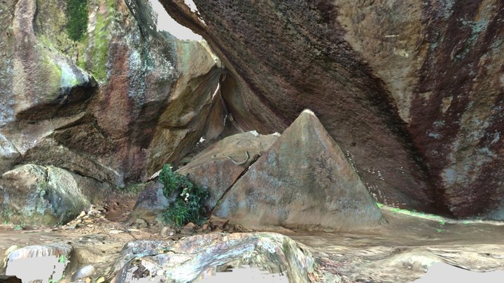 大崩山 祝子川 神さん山 花崗岩 3D Model