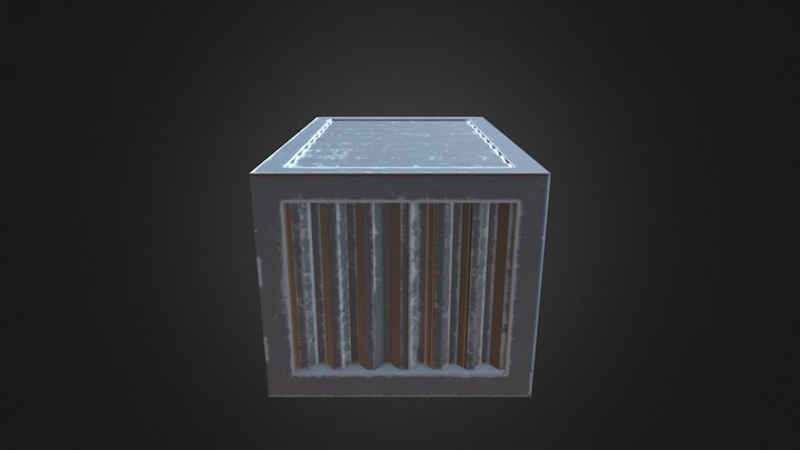 Lowpoly Open Shipping Container /t 3D Model