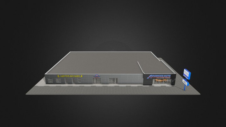 ADVANCE AUTO COLLISION CENTER MODERN BUILDING 3D Model