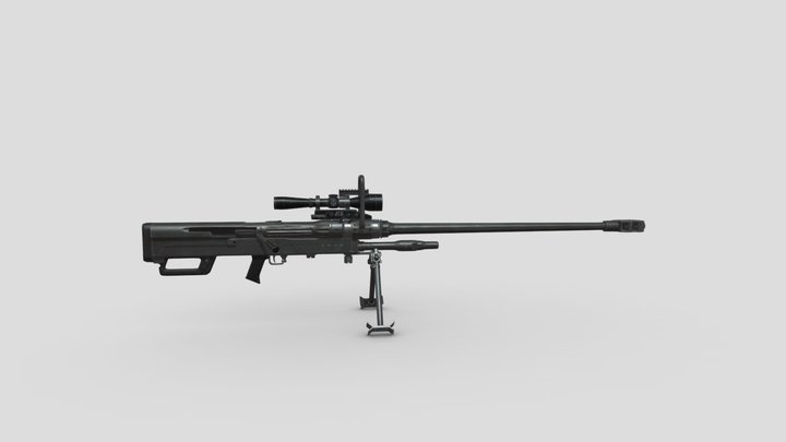 Denel NTW-20 - Low Poly - PBR 3D Model