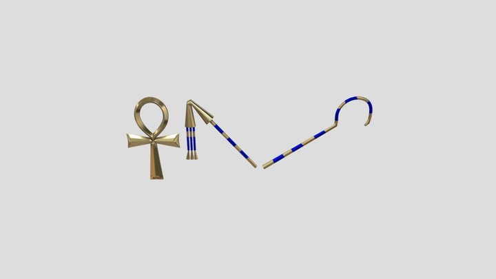 Egyptian pharaoh's scepter 3D Model