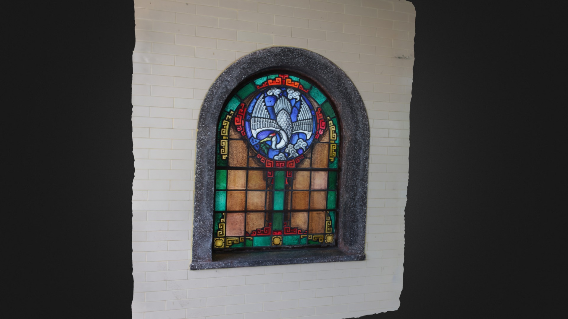 3D model Dradon Gardens Window - This is a 3D model of the Dradon Gardens Window. The 3D model is about a stained glass window.